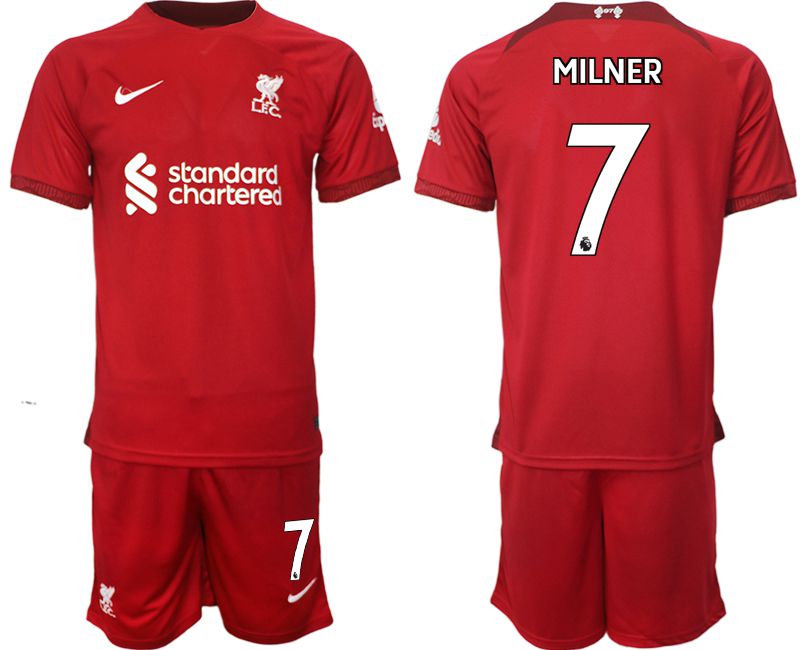 Men 2022-2023 Club Liverpool home red 7 Soccer Jersey
